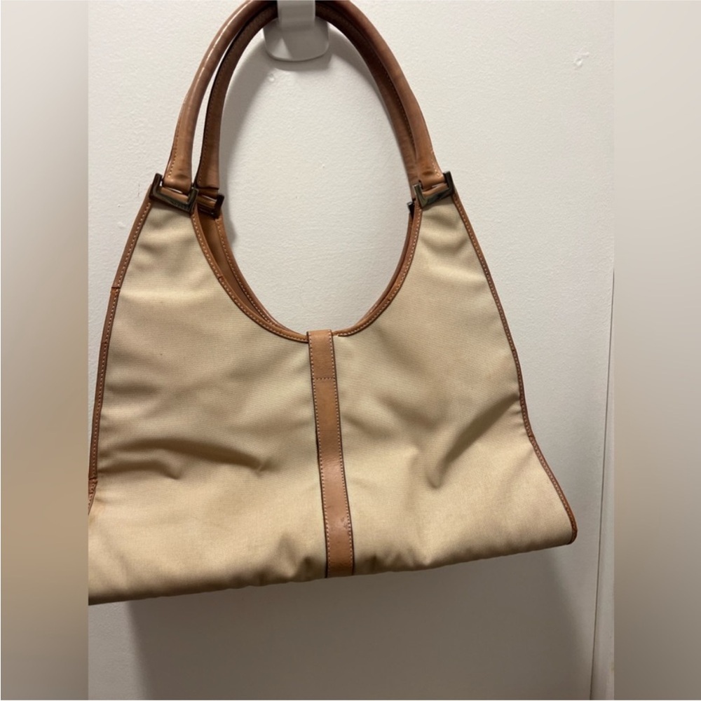 Gucci Vintage Jackie Bardot Hobo – Beige Canvas & Leather Trim - Picture 4 of 16